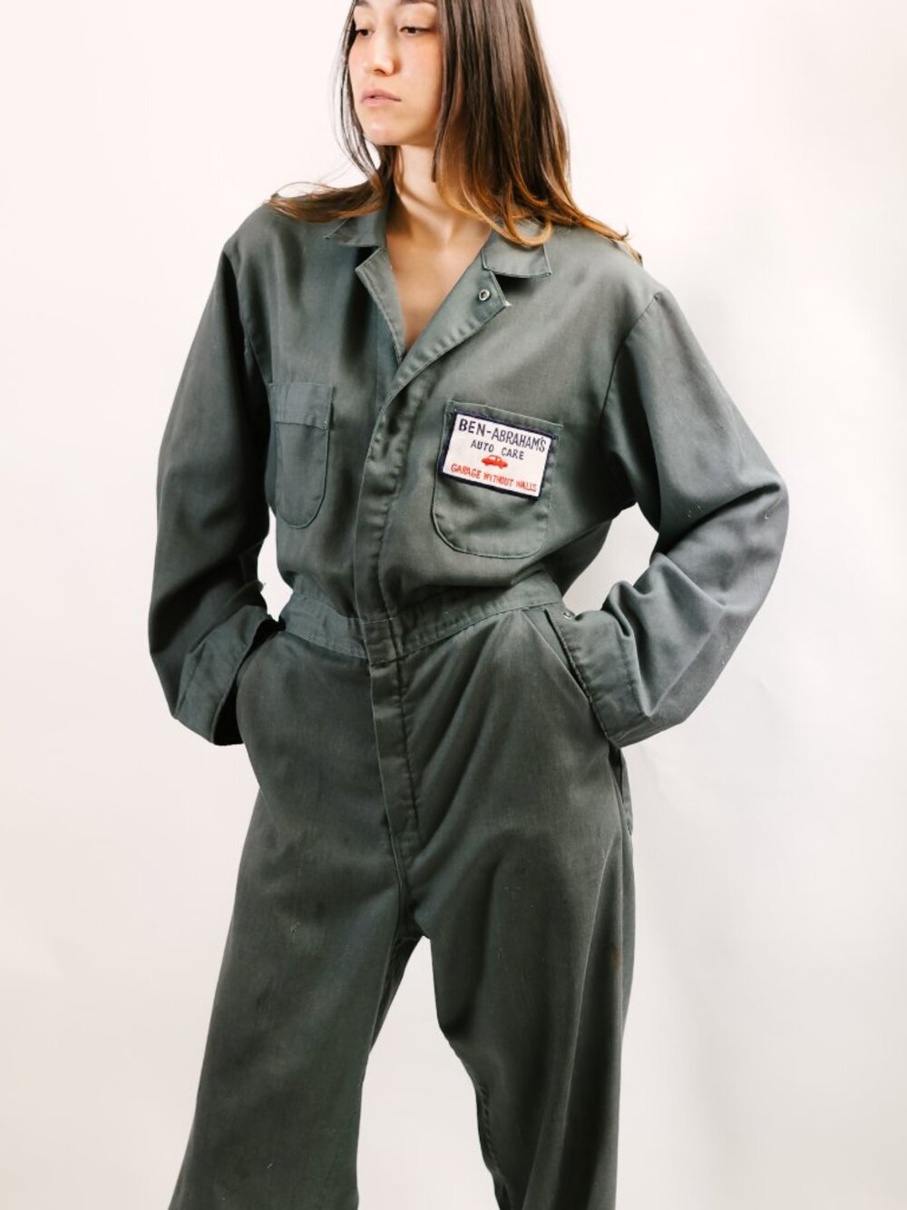 70s Sears Workwear Covaeralls (XL) grey vintage mens utility uniform mechanic